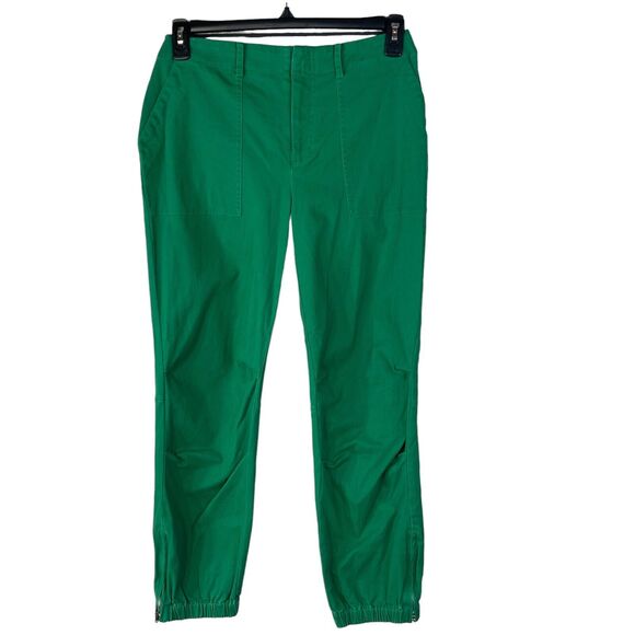 INC International Concepts SZ 2 Straight Leg Crop Jeans Mid-Rise Zip Ankle Green - Picture 1 of 13